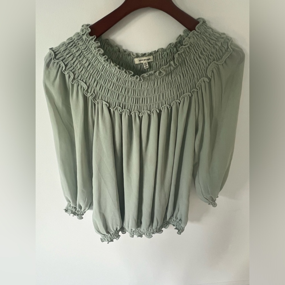 Max Studio Green Top